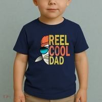 Reel Cool Fishing Dad Funny Toddler T-Shirt thumb 2