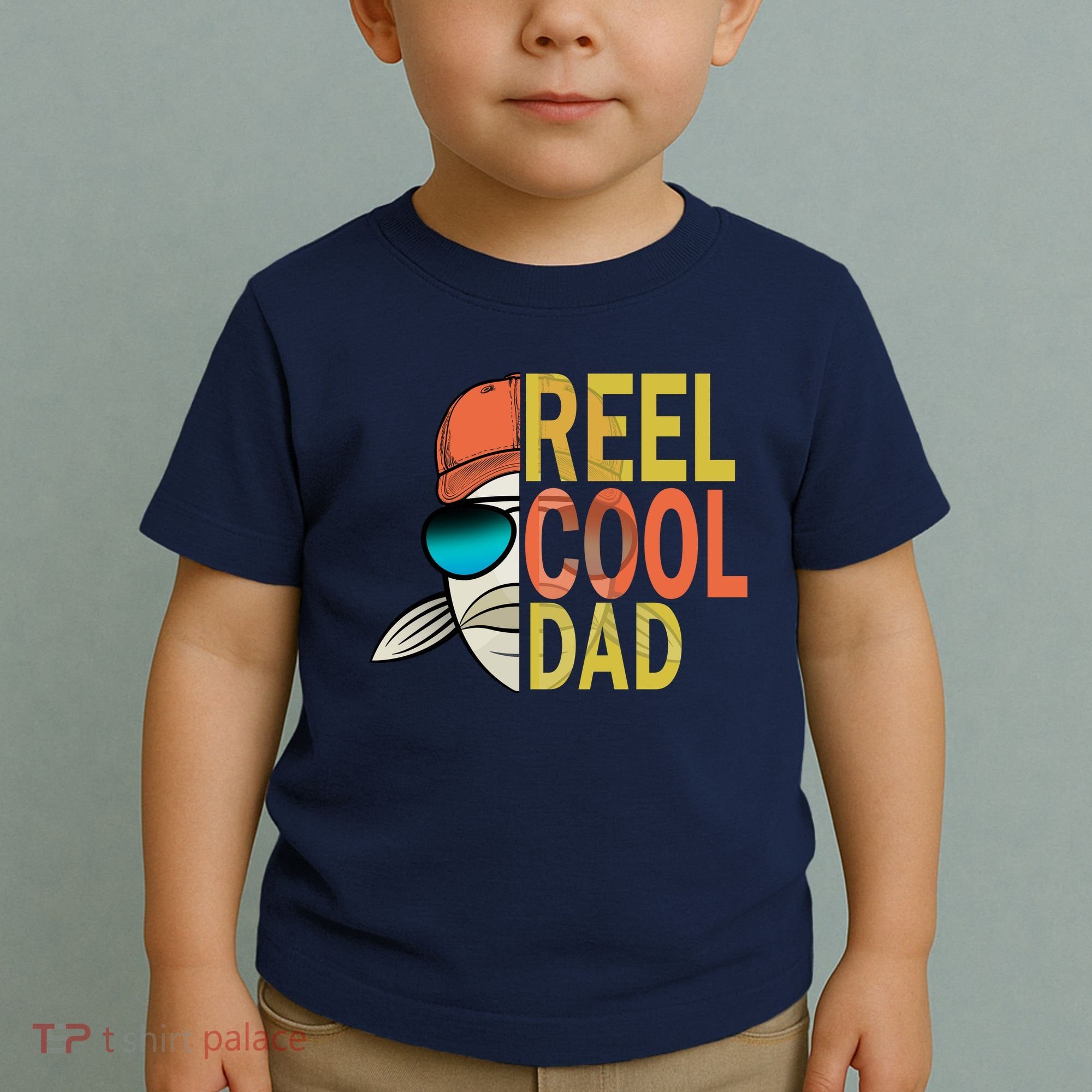 Reel Cool Fishing Dad Funny Toddler T-Shirt