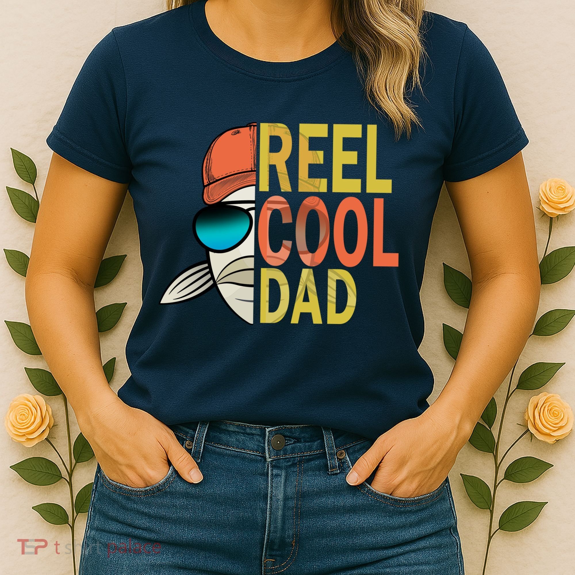 Reel Cool Fishing Dad Funny Women's T-Shirt