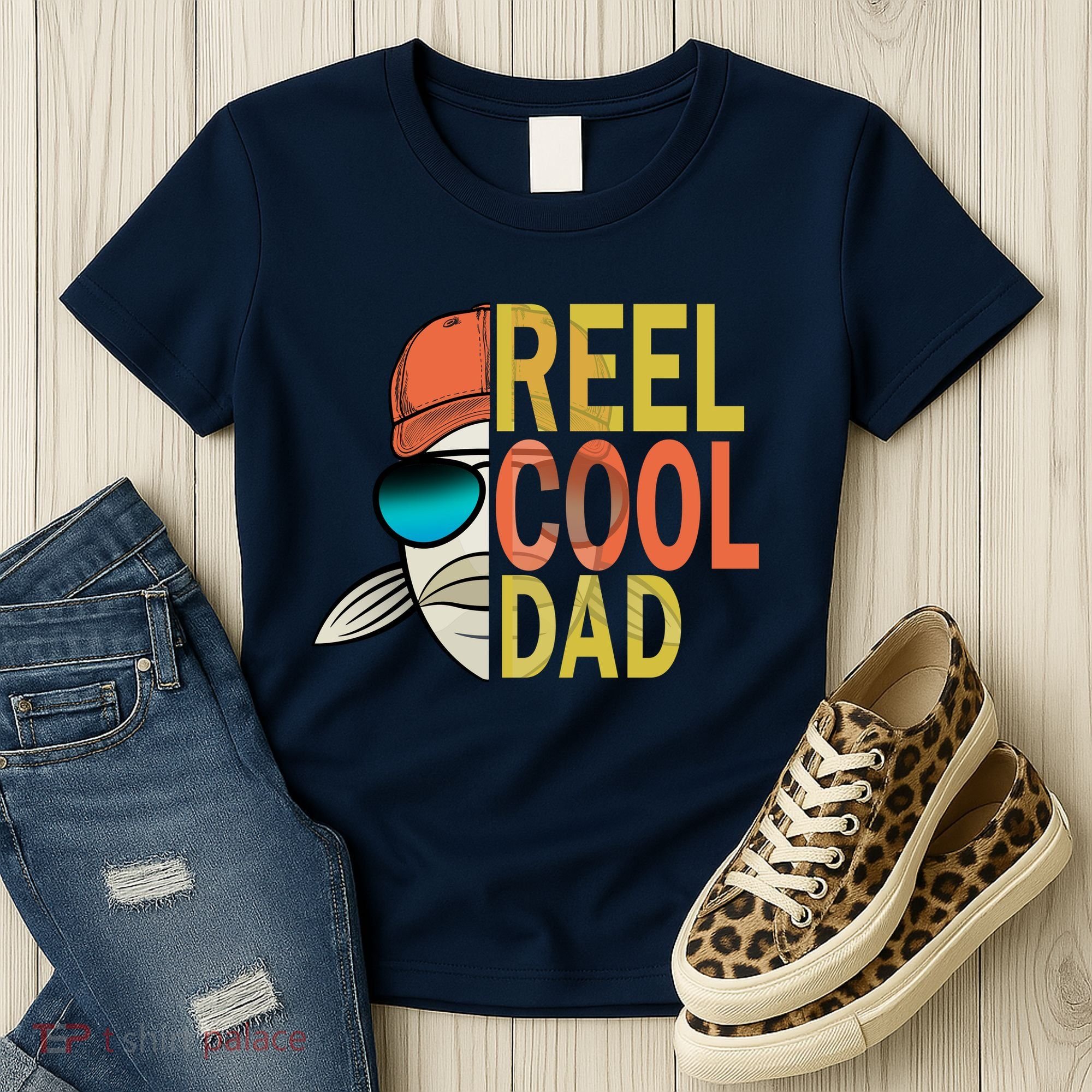 Reel Cool Fishing Dad Funny Women's T-Shirt