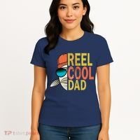 Reel Cool Fishing Dad Funny Women's T-Shirt thumb 4