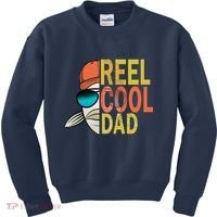 Reel Cool Fishing Dad Funny Kids Sweatshirt thumb 0