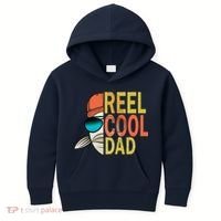 Reel Cool Fishing Dad Funny Kids Hoodie thumb 0