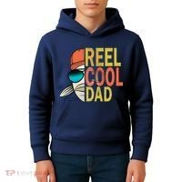 Reel Cool Fishing Dad Funny Kids Hoodie thumb 4