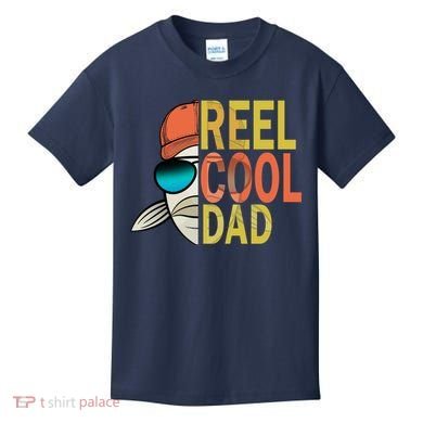Reel Cool Fishing Dad Funny Kids T-Shirt