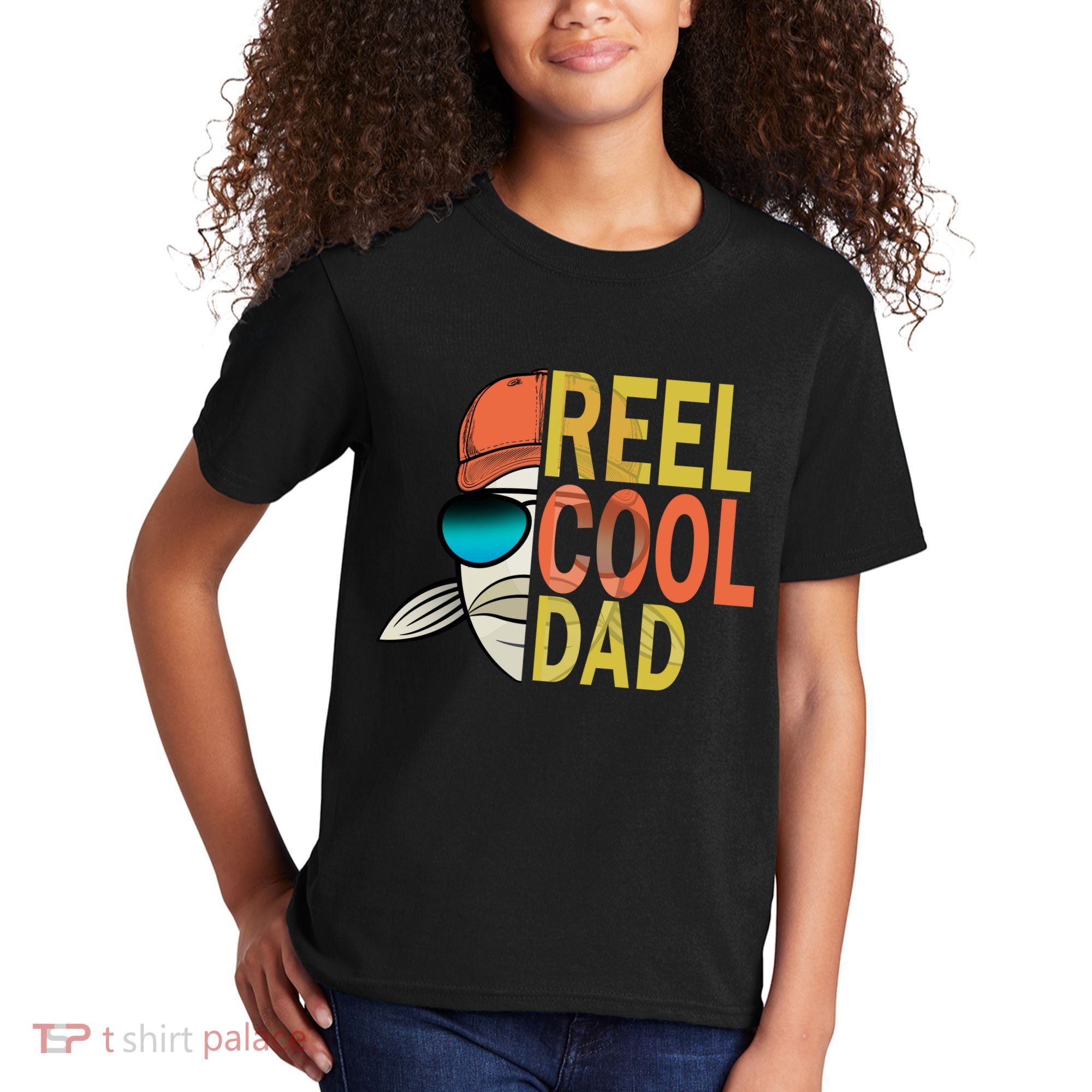 Reel Cool Fishing Dad Funny Kids T-Shirt