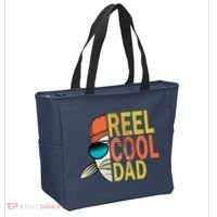Reel Cool Fishing Dad Funny Tote Bag thumb 2