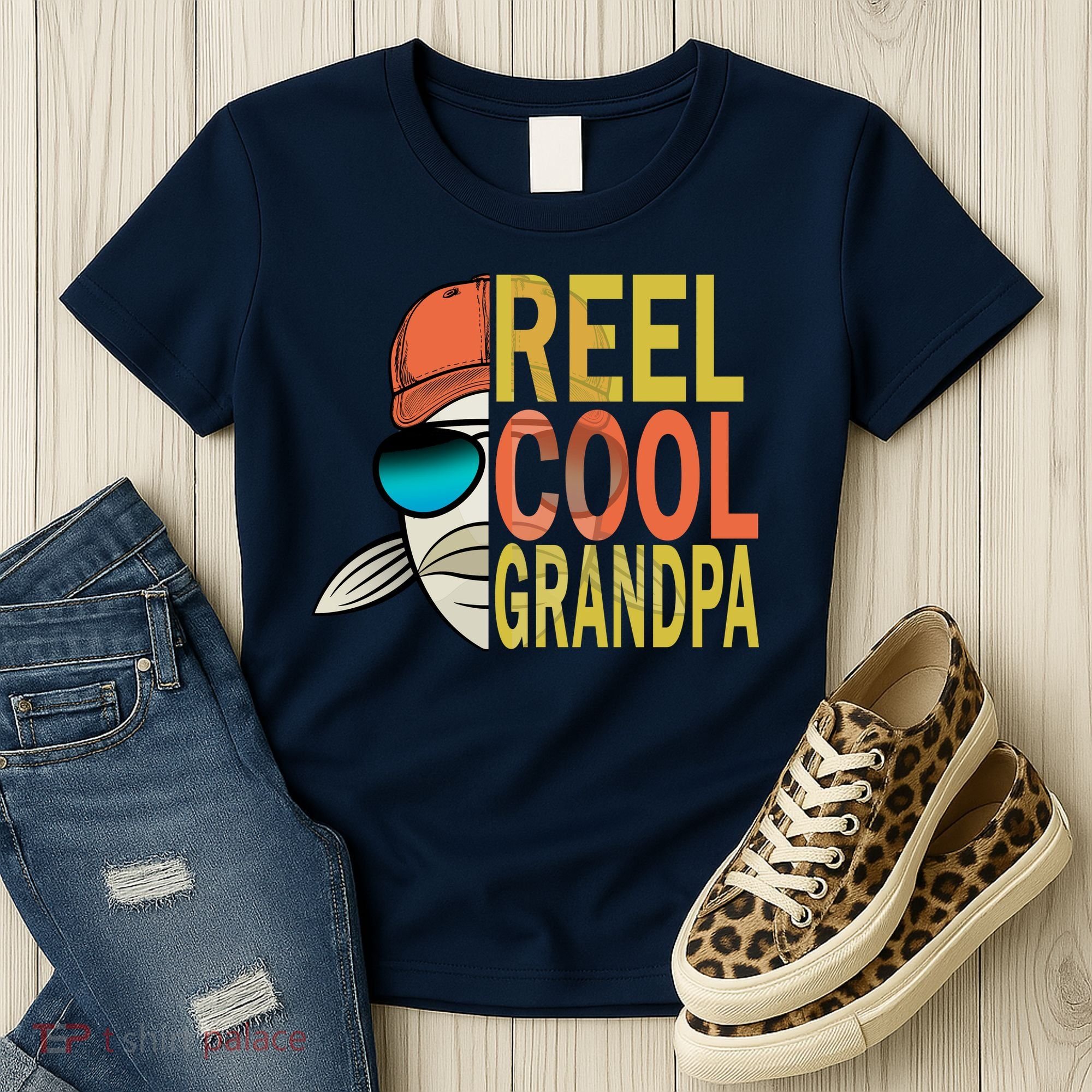Reel Cool Fishing Grandpa  Women's T-Shirt