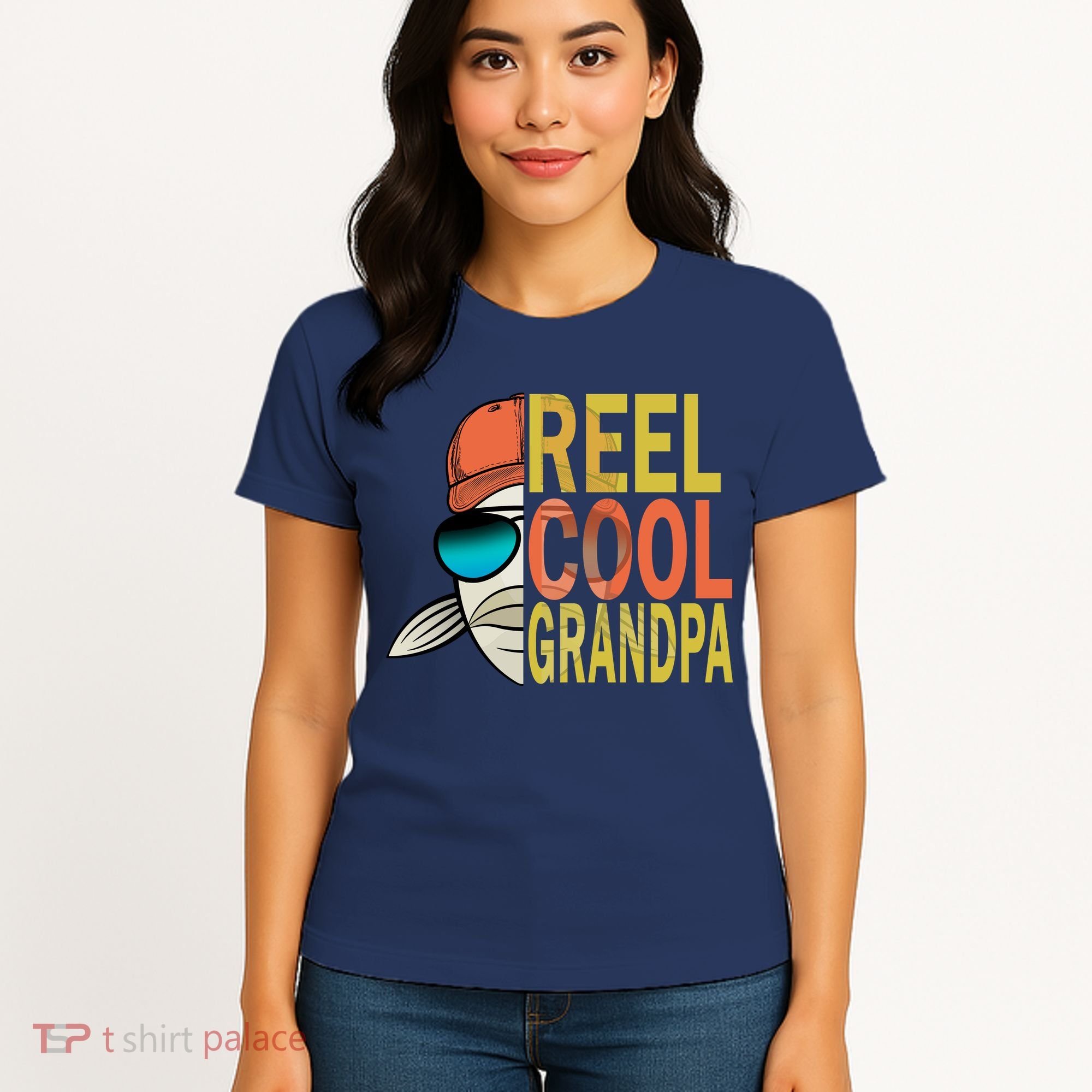 Reel Cool Fishing Grandpa  Women's T-Shirt