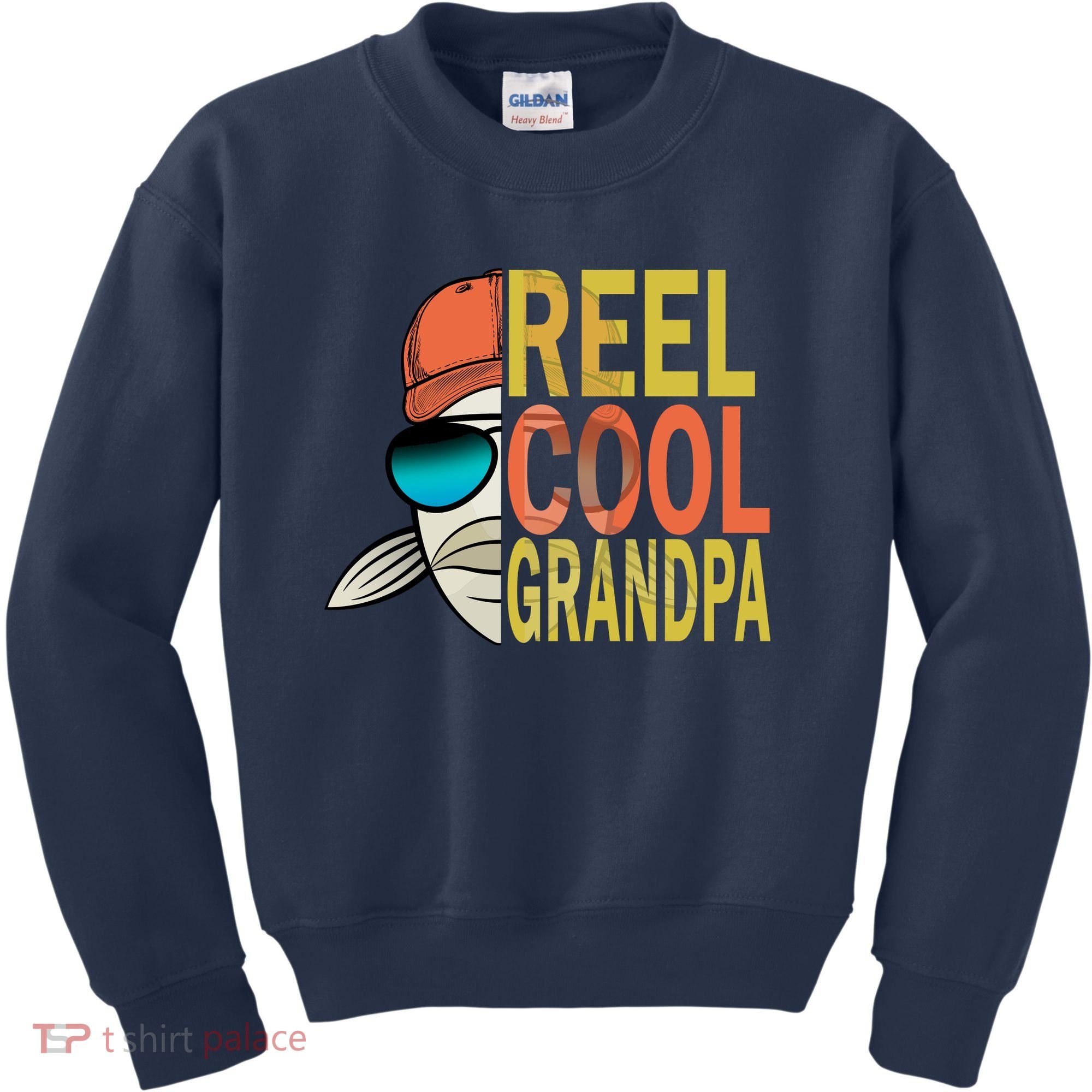 Reel Cool Fishing Grandpa  Kids Sweatshirt