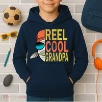 Reel Cool Fishing Grandpa  Kids Hoodie thumb 2