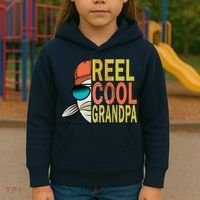 Reel Cool Fishing Grandpa  Kids Hoodie thumb 3