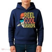Reel Cool Fishing Grandpa  Kids Hoodie thumb 4