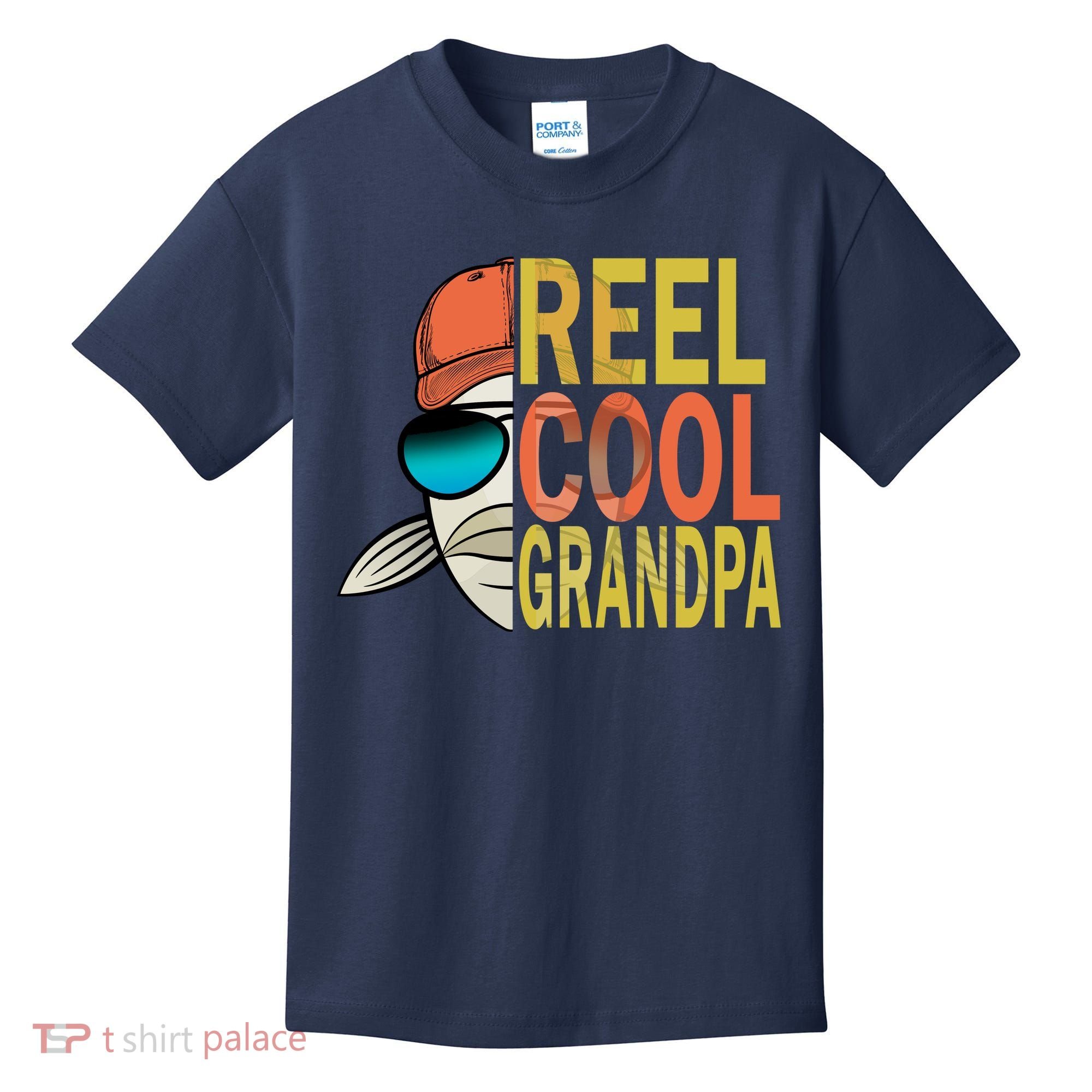Reel Cool Fishing Grandpa  Kids T-Shirt