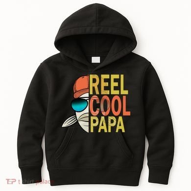 Reel Cool Fishing Papa Kids Hoodie