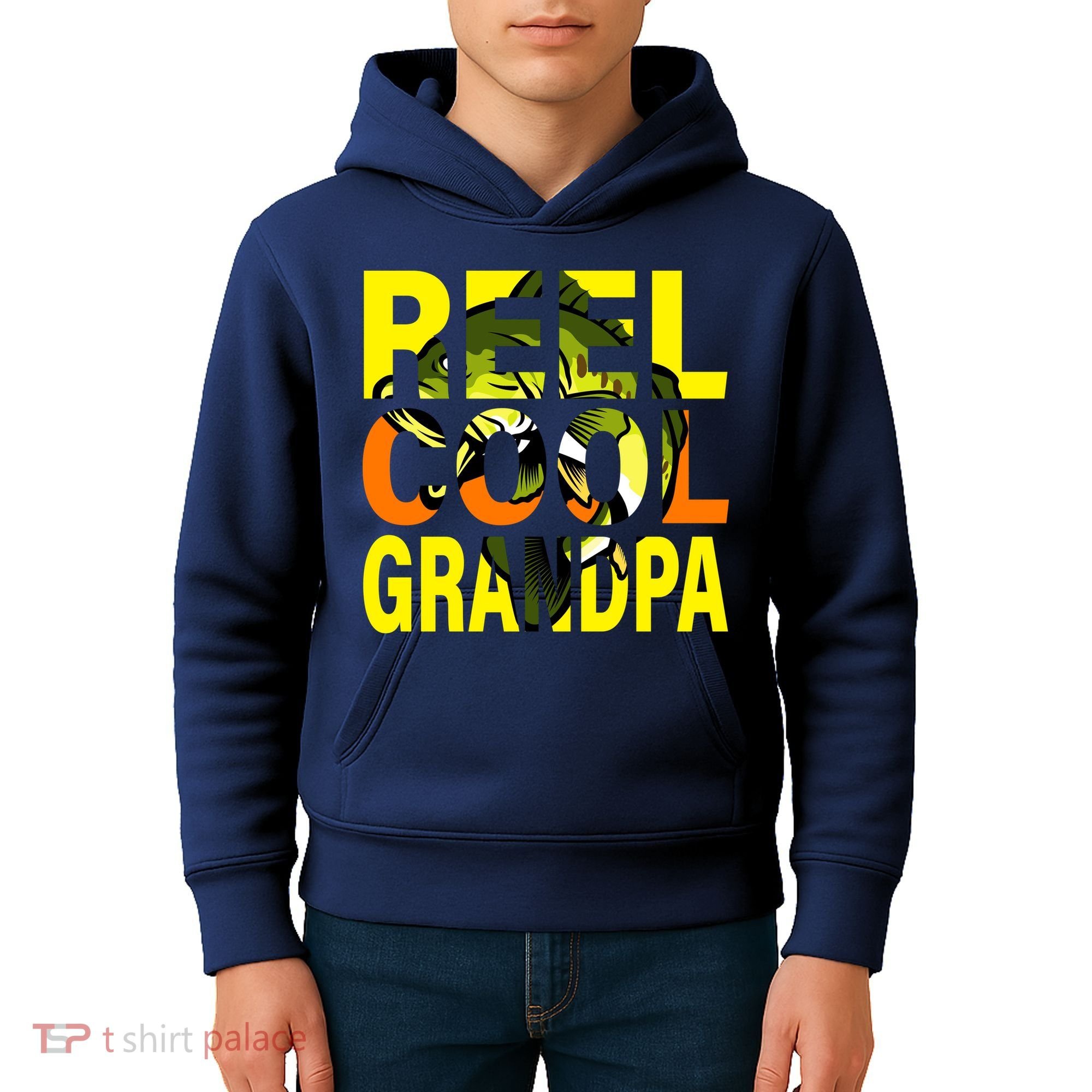 Reel Cool Grandpa Kids Hoodie