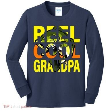 Reel Cool Grandpa Kids Long Sleeve Shirt