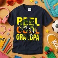 Reel Cool Grandpa Kids T-Shirt thumb 3