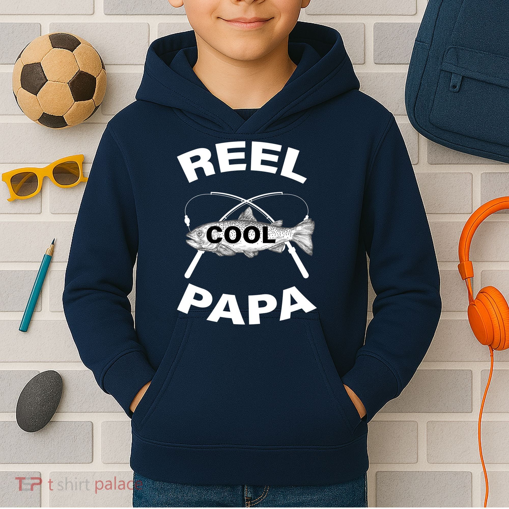 Reel Cool Papa Kids Hoodie