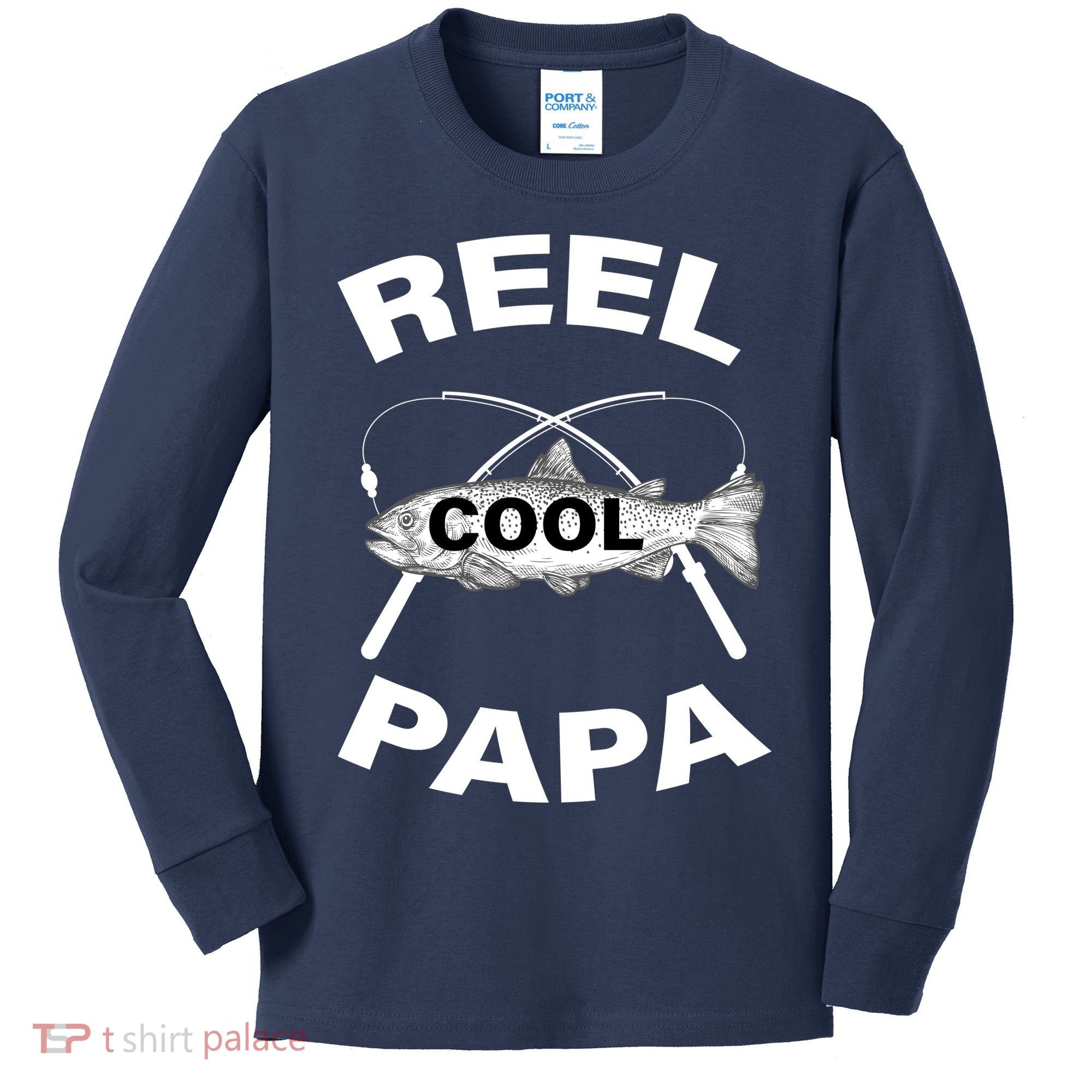 Reel Cool Papa Kids Long Sleeve Shirt