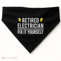 Retired Electrician Fix It Yourself USA-Made Doggie Bandana thumb 0