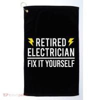 Retired Electrician Fix It Yourself Golf Towel thumb 0