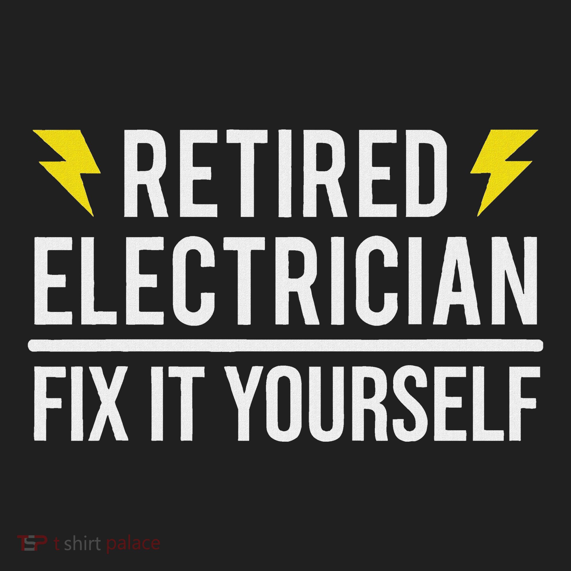 Retired Electrician Fix It Yourself Golf Towel