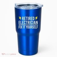 Retired Electrician Fix It Yourself Tumbler thumb 0