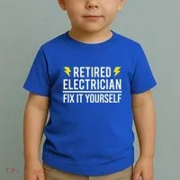 Retired Electrician Fix It Yourself Toddler T-Shirt thumb 2