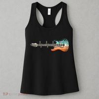 Retro Electric Guitar Heartbeat Rock Musician Guitarist Women's Tank Top thumb 3