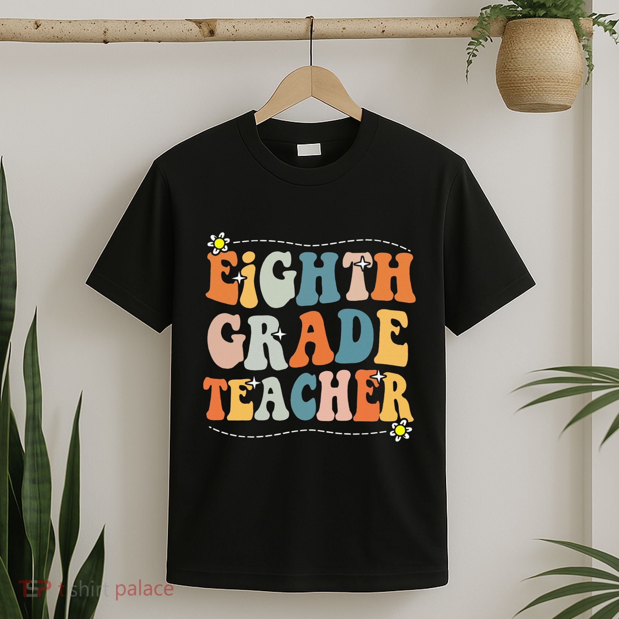 Retro Eighth Grade Teacher Funny 8th Grade Teacher Life T-Shirt
