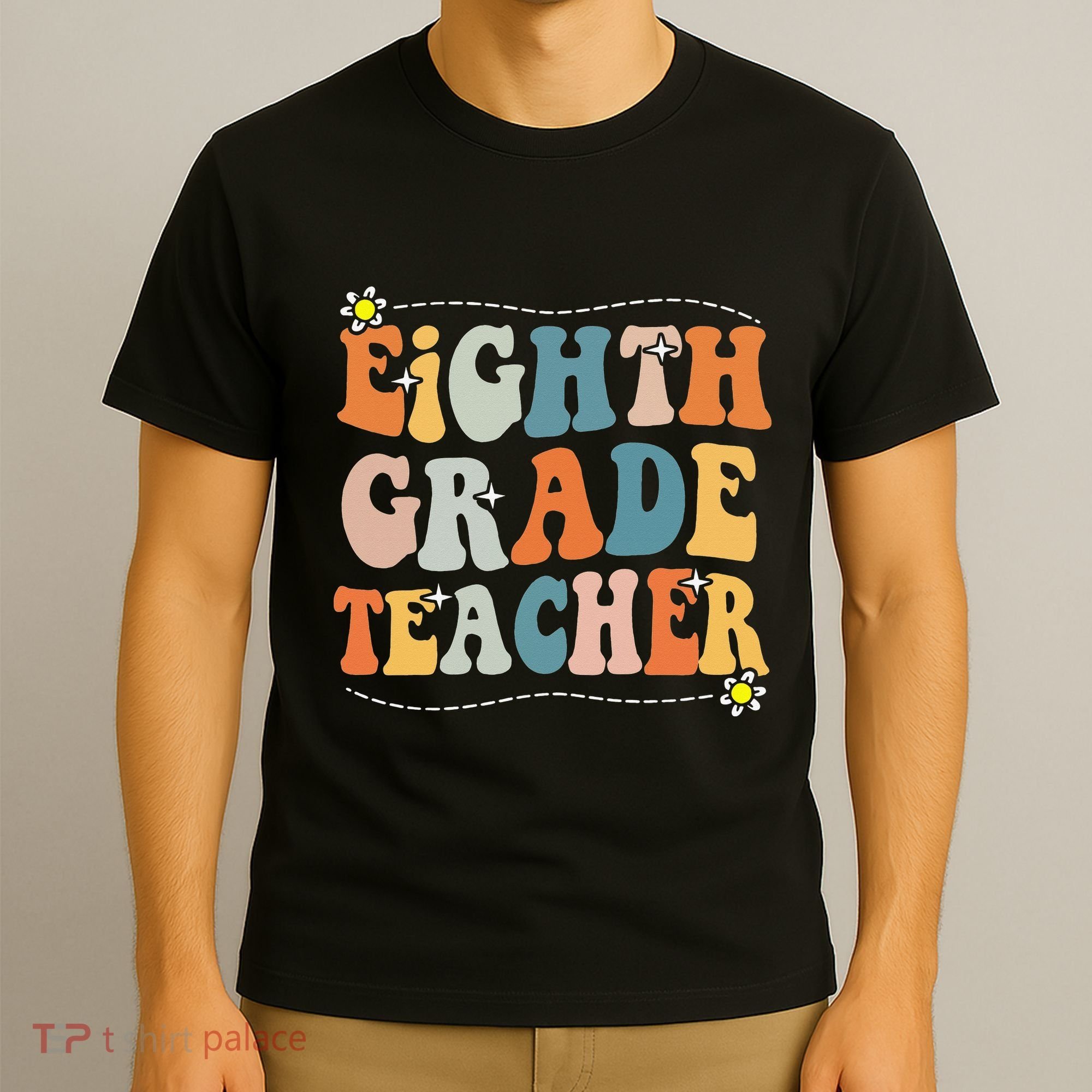 Retro Eighth Grade Teacher Funny 8th Grade Teacher Life T-Shirt