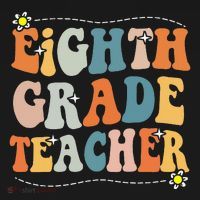 Retro Eighth Grade Teacher Funny 8th Grade Teacher Life Mousepad thumb 1