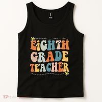 Retro Eighth Grade Teacher Funny 8th Grade Teacher Life Tank Top thumb 2