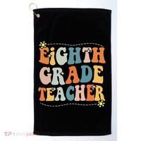 Retro Eighth Grade Teacher Funny 8th Grade Teacher Life Golf Towel thumb 0