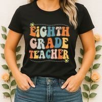 Retro Eighth Grade Teacher Funny 8th Grade Teacher Life Women's T-Shirt thumb 2