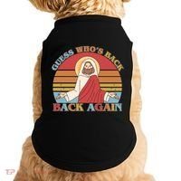Retro Easter Guess Who Back Again Jesus Resurrection Doggie Tank thumb 0