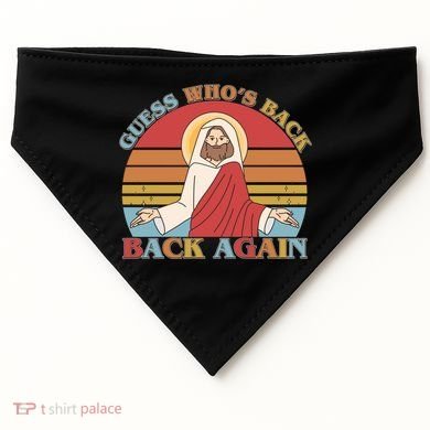 Retro Easter Guess Who Back Again Jesus Resurrection USA-Made Doggie Bandana