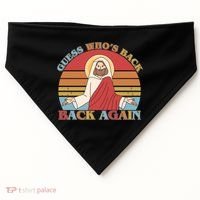 Retro Easter Guess Who Back Again Jesus Resurrection USA-Made Doggie Bandana thumb 0