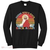 Retro Easter Guess Who Back Again Jesus Resurrection Sweatshirt thumb 0