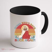 Retro Easter Guess Who Back Again Jesus Resurrection Coffee Mug thumb 1