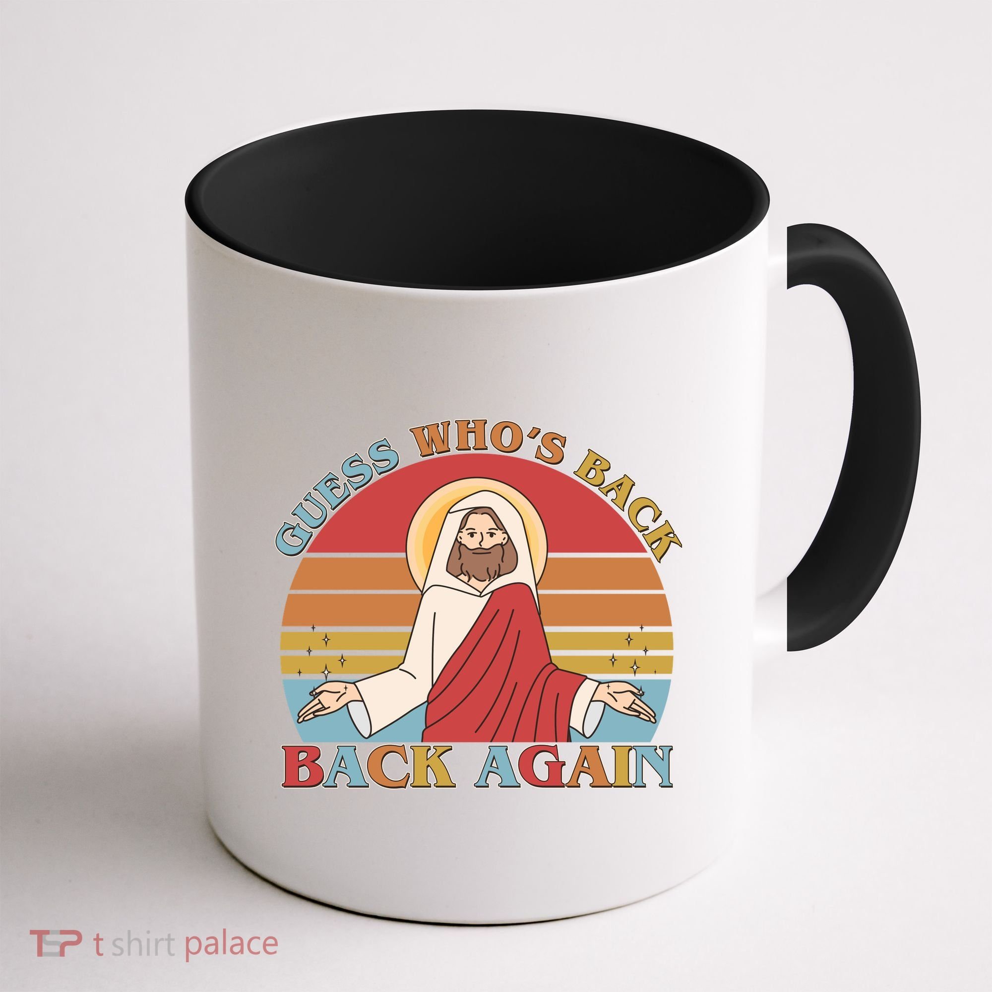 Retro Easter Guess Who Back Again Jesus Resurrection Coffee Mug