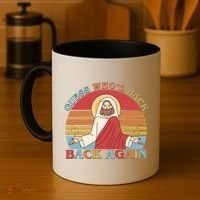 Retro Easter Guess Who Back Again Jesus Resurrection Coffee Mug thumb 4