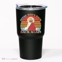 Retro Easter Guess Who Back Again Jesus Resurrection Tumbler thumb 0