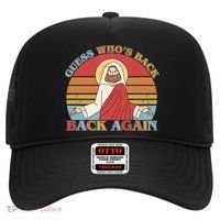 Retro Easter Guess Who Back Again Jesus Resurrection Hat thumb 0