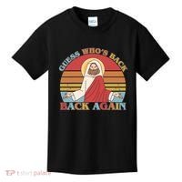 Retro Easter Guess Who Back Again Jesus Resurrection Kids T-Shirt thumb 0