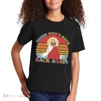 Retro Easter Guess Who Back Again Jesus Resurrection Kids T-Shirt thumb 2