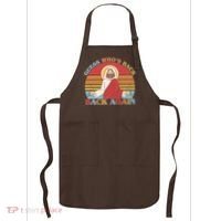 Retro Easter Guess Who Back Again Jesus Resurrection Apron thumb 0