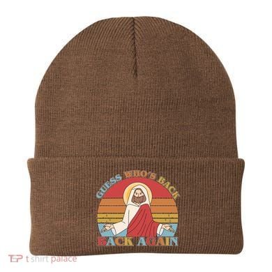 Retro Easter Guess Who Back Again Jesus Resurrection Beanie