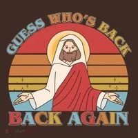 Retro Easter Guess Who Back Again Jesus Resurrection Baby Bodysuit thumb 2